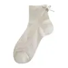 Calcetines Estilo Ballet Lolita, Delgados Blancos Estilo Verano, Nueva Tendencia Primavera/Verano 2026, Sensación Fresca, Estilo Chica Joven, Moño en el Talón, JK