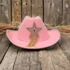 Chapéu de Moda Feminina de Luxo Mais Vendido no Exterior Chapéu de Jeans com Franjas para o Dia da Independência Chapéu com Estrela de Cinco Pontas Cravejada de Diamantes