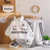 Conjunto de Roupas de Outono para Meninos 2026 Novo Estiloso Bebê Crianças Outono Estilo Coreano Meio Zíper Manga Longa Conjunto de Duas Peças Tendência Dropshipping