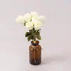 Simples e fresco 7 cabeças amarradas à mão rosa floco de neve flor artificial flor de seda flor falsa para decoração de floricultura