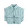 Atacado Comércio Exterior 2025 Verão Novo Estilo Europeu e Americano Design Versátil da Moda Bolsos Duplos Decorativos Tops Curtos Femininos