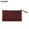 Cartera Retro de Cuero Genuino Dujiang, Billetera de Gran Capacidad, Bolso Multifuncional, Bolsa de Almacenamiento, Bolso para Hombre, Venta Caliente Transfronteriza