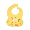 Babadores de silicone para bebês, estilo animal, impermeáveis para as refeições do bebê, babadores 3D para comida, babadores de baba para crianças