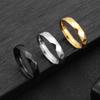 2026 Suministro Transfronterizo Amazon Nuevo Producto Anillos de Pareja de 4 mm Anillos de Forma Geométrica Anillos de Acero de Titanio