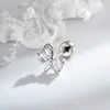 Henson Nuevo Dulce Exquisito Incrustado de Circonita Lazo Rosca de Aleación de Titanio Poste Roscado Perforación de Cartílago Blando Perno de Hueso de la Oreja