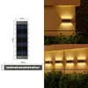Luz de parede solar, luz de jardim externa, luz de paisagem à prova d'água, luz lavadora de parede de jardim de vila, luz ambiente de parede externa