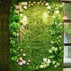 Grama artificial parede de planta verde artificial varanda plástico fundo decorativo verdejamento externo parede artificial tapete de grama artificial biônico falso