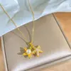 Novo colar de titânio com diamantes em formato de planeta, inspirado no TikTok, para mulheres, corrente de clavícula de zircônia, moderno e chique, acessório versátil e elegante