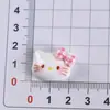 Gato Kt Brillante con Gafas Accesorios de Resina a Cuadros Dibujo Animado Hecho a Mano Joyería DIY Material para Pasadores de Niños Fabricante