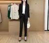 Conjunto de Terno com Jaqueta de Alta Qualidade 2025 Moda Novo Estilo Profissional Elegante Casual Deusa Duas Peças Roupa de Negócios
