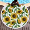 Toalla de Playa Redonda de Microfibra y Borlas Toalla de Baño Esterilla de Yoga Girasol Nueva Toalla de Impresión Digital 3D