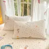 Funda de almohada de algodón puro, pieza individual, paquete doble de algodón puro, funda de almohada estampada para cuatro estaciones, 48 cm x 74 cm, funda interior para núcleo de almohada, pieza individual