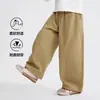 Ropa para niños Haima 2026 otoño nuevo pantalones de otoño para niños pantalones curvados de algodón puro pantalones casuales de moda modernos