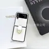 Adequado para Samsung Zflip6 Celebridade da Internet Marca da Moda Fivela de Anel Zflip3 Japonês e Coreano Fosco F -7009.999999999% de desconto Tela Empilhada Capa de Celular 7