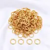 Acessórios de Argola Aberta para Chaveiro King Artesanal DIY Pingente para Corrente de Celular Conector de Chaveiro de Miçangas Perler Retenção de Cor Dourada 18K Argola Aberta