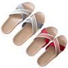 Pantuflas de lino para mujer, de verano, para el hogar, interiores, con suela suave, para parejas, para las cuatro estaciones, para hombre