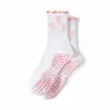 Calcetines Especiales para Pilates Yoga Calcetines de Media Pantorrilla para Mujer Calcetines Deportivos Profesionales Antideslizantes Calcetines con Agarre de Borde de Silicona Flor de Hongo