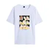 Camiseta de algodón de talla grande con impresión de dibujos animados periféricos de Mingrentaro para jóvenes de voleibol. Suministro transfronterizo de moda.