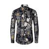 Comercio exterior nueva camisa de solapa para hombre sin planchado de manga larga principios de otoño moderna colección de camisas casuales con estampado digital