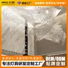 Diseño creativo de lobby de hotel, mobiliario suave, lámpara de araña con forma de piña, banquete en villa, exhibición de mesa de arena, producción a gran escala de lámparas de araña de cristal
