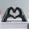 Escultura de Manos en Forma de Corazón Manos Pequeñas Adornos de Amor para Decoración de Estantería Adorno de Escritorio para el Hogar Estatua de Dedos de Amor Decoración Moderna Única Decoración de Tocador para Boda Navidad Cumpleaños Día de San Valentín