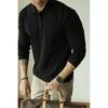 Camisa Polo de Algodão Piquet Estilo Novo de Verão com Gola Lapela Camiseta Masculina de Manga Longa com Gola Roupa de Trabalho para Negócios Exportação Atacado Transfronteiriço
