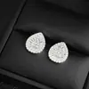 Pendientes de Gota de Agua de Zirconia Rosa Brillante Europeos y Americanos, Pendientes Dulces Elegantes para Mujer, Pendientes Estilosos Coreanos E5673