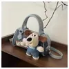 Bolso Boston de Dibujos Animados de Cachorro Transfronterizo, Gran Capacidad, Bolso de Mano de Moda y Versátil para el Trabajo, Bolso Cruzado Lindo y Moderno de Nicho