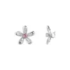 Hebilla para Auriculares Flor de Cinco Pétalos con Estambre Rosa Hebilla para Oreja de Auriculares Bluetooth Inalámbricos Hebilla de Diamante Desmontable Joyería de Moda Decorativa para Mujeres