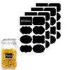 Transfronterizo en stock PVC regrabable pegatina negra impermeable condimento de cocina botella de vidrio pegatina de pizarra