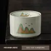 Horno Ru Dunhuang Tendencia Nacional Embudo de Flor de Loto Cenizero Grande con Tapa Anti-Ceniza Voladora Hogar Sala de Estar Creativo de Moda Cenicero
