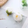 Nova cabeça de flor de rosa simulada pequeno botão de chá DIY flor feita à mão flor de seda flor artificial decoração de casamento flores de parede de fundo