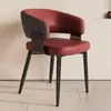 Silla de Comedor Minimalista Estilo Italiano, Negra, Lujo Ligero, Respaldo de Diseñador Moderno, Sensación de Alta Gama, Uso en Hotel y Hogar, Sillón para Mesa de Isla