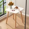 Mesa Lateral Quadrada para Sofá de Casa, Mesa Quadrada para Casa de Aluguel, Mesa Pequena de Cabeceira para Varanda, Mesa Quadrada Pequena, Mesa de Madeira *Modelo com Armazenamento