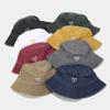 Sombrero de Pescador Vintage Lavado Estilo Nuevo Europeo y Americano para Hombre y Mujer, Moderno, con Bordado de Amor, Plegable, Tipo Cubo, para Ocio al Aire Libre, para Pareja