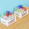 Estante de Almacenamiento Hecho a Mano para Tijeras de Escritorio, Organizador de Herramientas para Área de Arte de Jardín de Infancia, Estante de Almacenamiento para Tubos de Ensayo de Hospital, Caja de Almacenamiento
