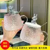 Taza de Vidrio Linda para Mujeres, Alto Valor Estético, Taza Doméstica para Beber Agua con Tapa y Cuchara, Taza Pequeña para Café de Desayuno, Taza para Infusiones