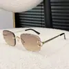 2026 Moda Europea y Americana Transfronteriza Estilo Nuevo Gafas de Sol Sin Marco Dentadas Estilo Cartier para Mujer, Gafas de Sol Metálicas de Moda Ins Europea y Americana