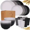 Conjunto de Tigelas e Pratos Transfronteiriços Palha de Trigo Tigela Doméstica Copo Prato Talheres Portáteis Prato de Jantar Prato de Copo Tigela de Arroz