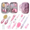 Conjunto Mãe e Bebê, Tesoura de Unha para Bebês e Crianças, Alimentador de Medicamentos, Pente e Escova de 12 Peças Bolsa de Eva Conjunto de Cuidados