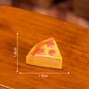 Simulación miniatura comiendo pizza DIY decoración de pegatina para refrigerador mini casa de muñecas adornos de cocina resina pequeños accesorios