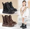 Botas Martin para Niñas 2025 Nuevo Otoño Moda para Niñas Botas de Corte Bajo Estilo Británico Zapatos de Princesa Niños Medianos y Grandes Botas Individuales Tendencia