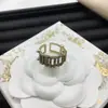 Anillo Ajustable Dior/Dior Best-Seller Transfronterizo Letra Cd para Mujer, Anillo Abierto de Latón Vintage Abeja Lujo Ligero Europeo y Americano