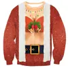 Amazon Europa y Estados Unidos transfronterizo nuevo suéter navideño 3D cuello redondo pullover hombres y mujeres mismo estilo amantes manga larga top