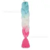 Fibra química de tres colores, cuatro colores, cinco colores, degradado, seda de alta temperatura, trenza grande, trenza jumbo, trenza burbuja, material para trenzas de cabello
