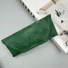 Estuche para Gafas de Cuero con Patrón de Piel de Oveja, Bolsita Hecha a Mano con Tapa Abatible para Gafas de Miopía, Caja Grande para Guardar Gafas de Sol, Estilo Retro Artístico