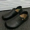 Sapatos Masculinos Outono 2026 Modernos Versáteis Slip-on Nova Pessoa Preguiçosa Deslocamento Duas Vias Birkenstock Couro Sapatos Casuais