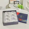 Xícara de Chá Pequena de Luxo Ogero com Padrão de Grade Azul Cobalto e Vermelho, Xícara de Chá Doméstica Moderna e Estilosa, Recomendada para Presentear