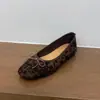 Sapatilhas Baixas de Camurça Coreanas para Mulheres 2025 Primavera & Outono Novos Sapatos Retro de Uma Sola para Mulheres Sapatilhas Sapatos de Ballet