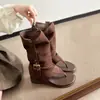 Botas de Verano Planas, Botas de Punta de Tanga de Dos Formas de Usar, Botas Largas Retro de Punta Abierta de Moda, Botas Arrugadas, Sandalias de Caña Alta